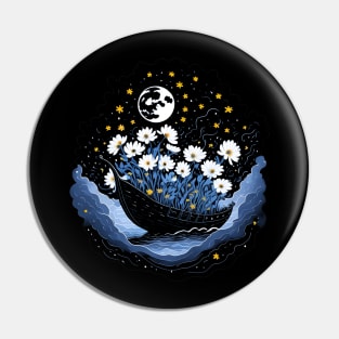 Dreamy Daisies and Starry Night Pin