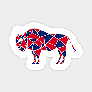 Geometric Bison Design Magnet