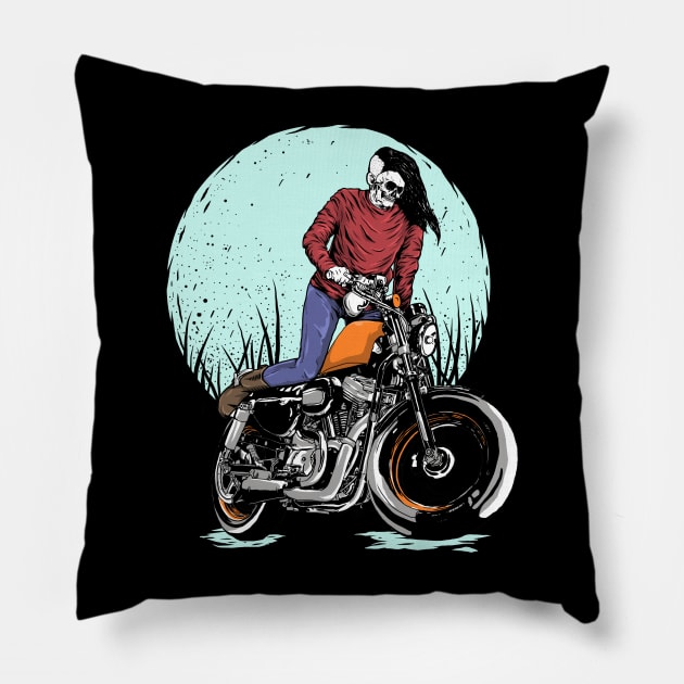 Rider Girl Pillow by phsycartwork