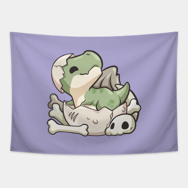 Baby T-Rex Tapestry by Bobblejot