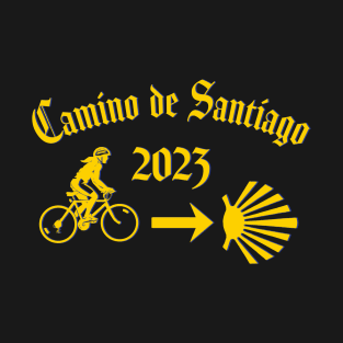 Camino de Santiago de Compostela Female Cyclist 2023 T-Shirt