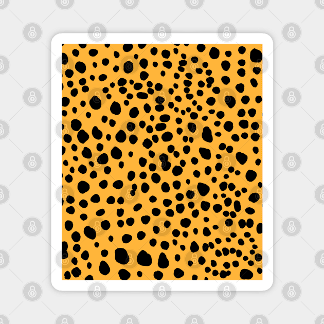 Dalmatian Print on Mustard Yellow Magnet by OneThreeSix