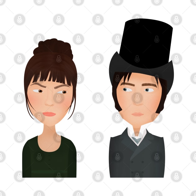 Elizabeth Bennet and Mr Darcy fanart by misswoodhouse