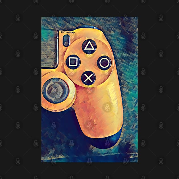 Low poly art of a ps4 controller by Guntah