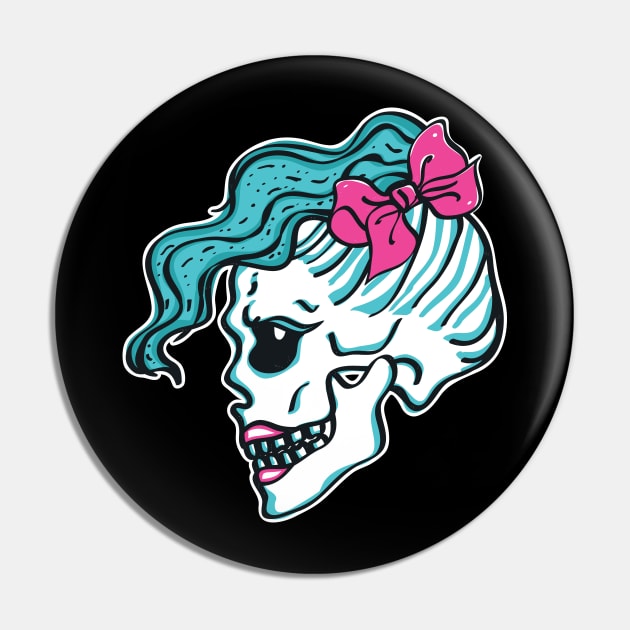 Girl Skull Pin by Marina BH