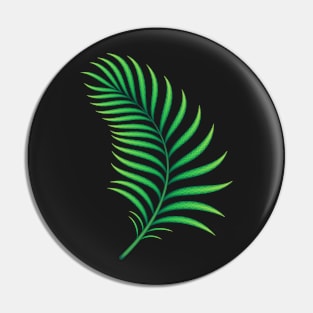 Night tropical pattern. Acid palm leaves Pin