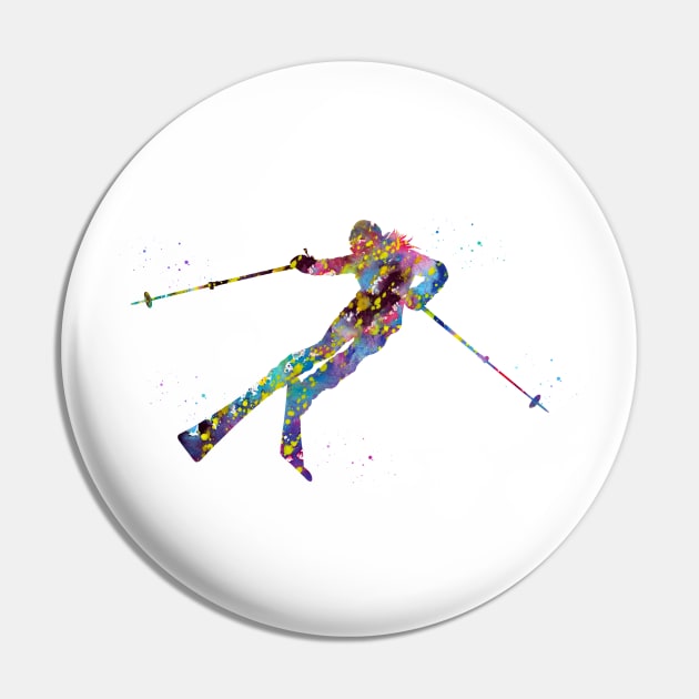 Ski Snow Boarder Pin by erzebeth