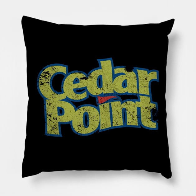 Cedar point Park Vintage Pillow by xalauras studio