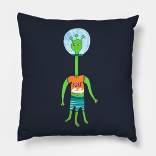 Green Alien Pillow