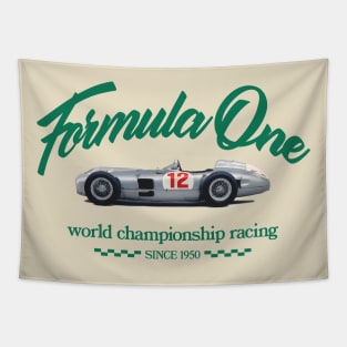 F1 Retro Car Graphic Tapestry