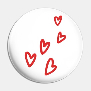 cute red hearts Pin