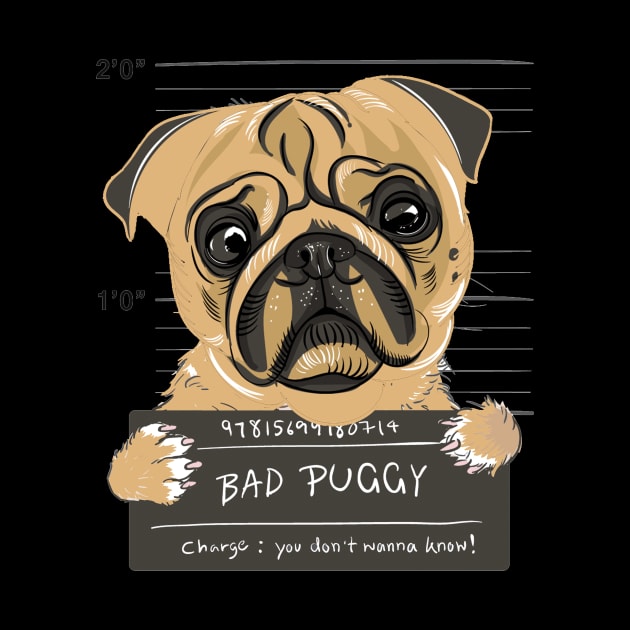 Bad Puggy dogs pug dog holder pug by OfCA Design