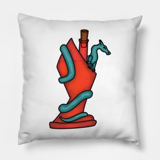 Blue and Red Potion Dragon Pillow