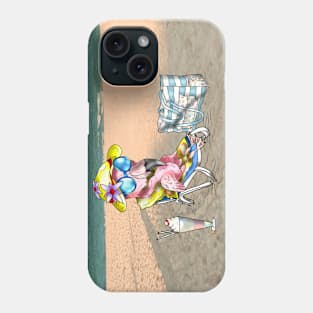 happy pink flamingo Phone Case