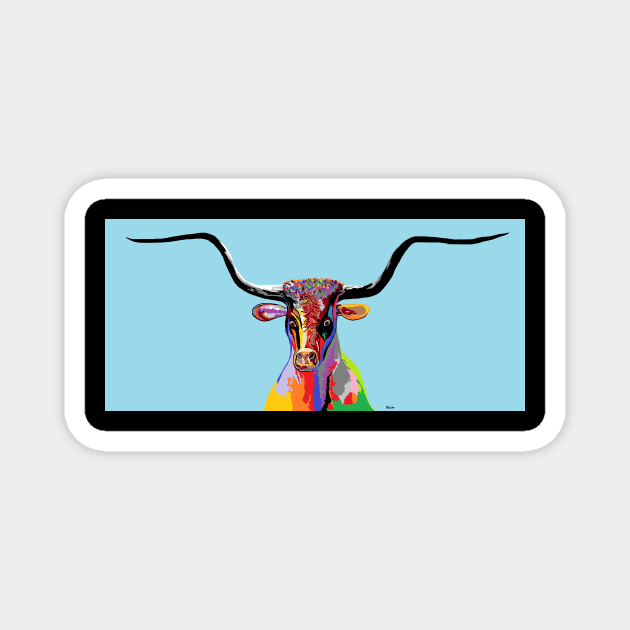 Longhorn Magnet by EloiseART