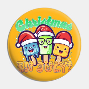 Christmas in July Chibi Popsicles Pin