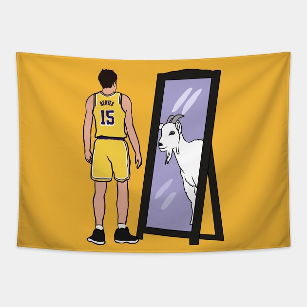 Austin Reaves Mirror GOAT Tapestry by rattraptees