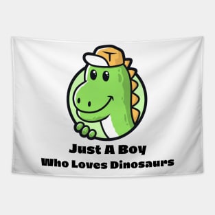 Just  A Boy Who Loves Dinosaur For Kids Tapestry