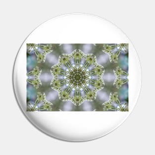 White Kaleidoscope Flower Pin