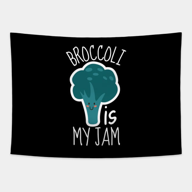 Broccoli Is My Jam Funny Tapestry by DesignArchitect