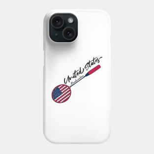 United States Flag Badminton Racket Support (America) Badminton Pride Flag Phone Case