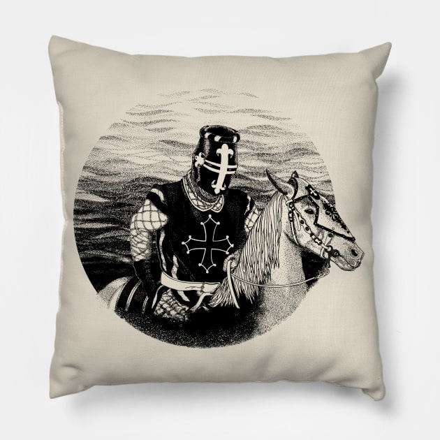 Black Knight Pillow by paulomonnerat