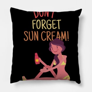 Don't Forget Sun Cream, Uv Awareness, Uv Safety Pillow