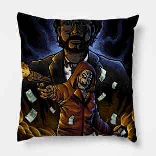 money heist illustration Pillow