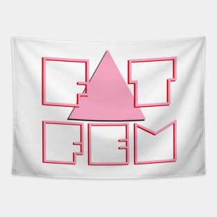 Fat Fem  - Pink Triangle Tapestry