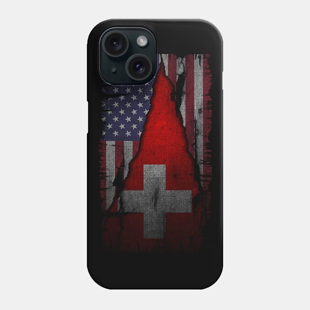 US and Switzerland Flag Phone Case by SamiSam