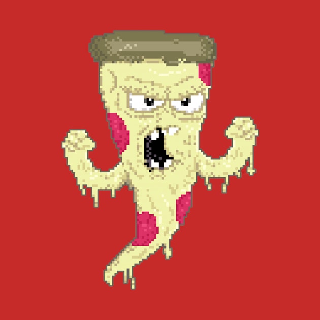 Angry 8bit Pizza by NamelessPC