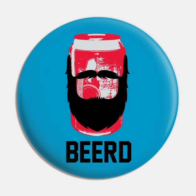 Beerd Beer Pin by toddgoldmanart