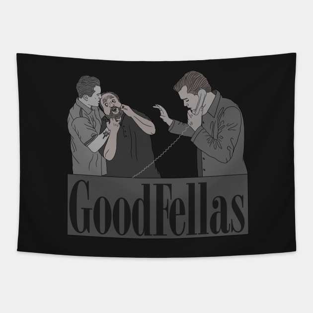 "Goodfellas" Phone Strangle Scene Tapestry by motelgemini