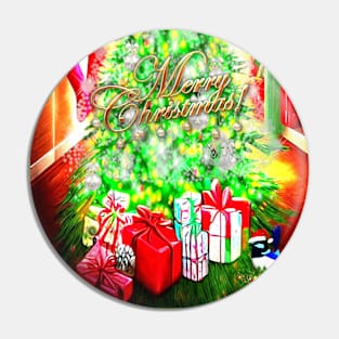 Bird Lovers Christmas Greeting Pin