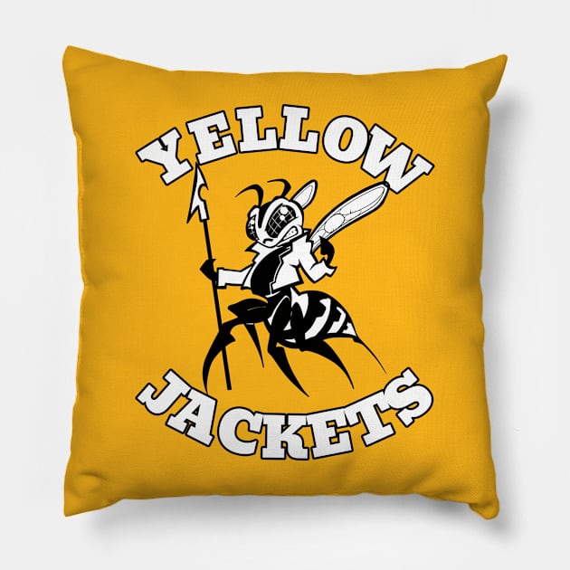 Yellow Jackets Mascot Pillow by Generic Mascots