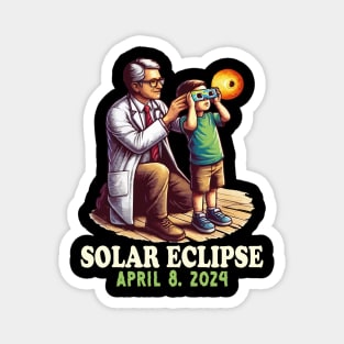 Total Solar Eclipse April 8 2024 Teacher Student Sun & Moon Solar Eclipse Glasses Magnet