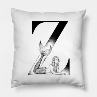 Mermaid Monogram Z Pillow