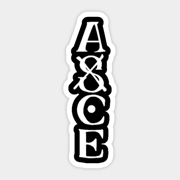 Ace Tattoo White Back Print One Piece Autocollant Teepublic Fr