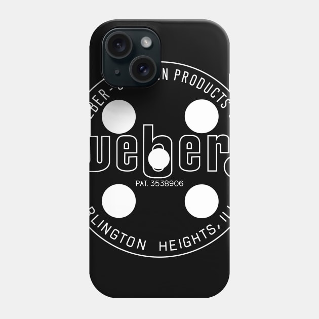 Grill Giants Original Weber Vent Logo front side print White Phone Case by Grill Giants