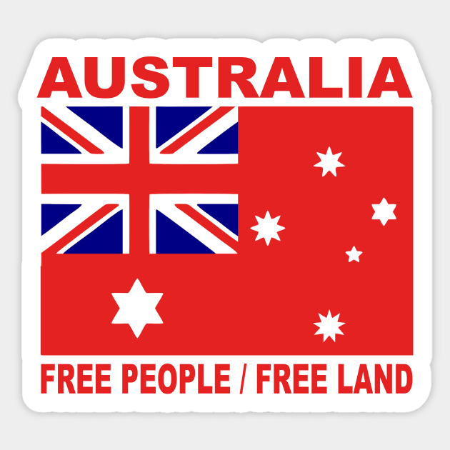 1901 land free people 3:2 ratio - Australian 1901 Peoples Flag Sticker | TeePublic AU