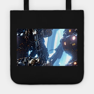 Seamless Futuristic Mech VI Tote