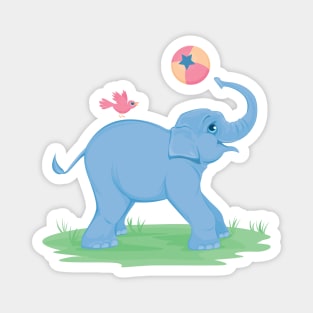 Playful Baby Elephant Magnet