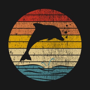 Vintage Retro Dolphin - Dolphin Silhouette T-Shirt