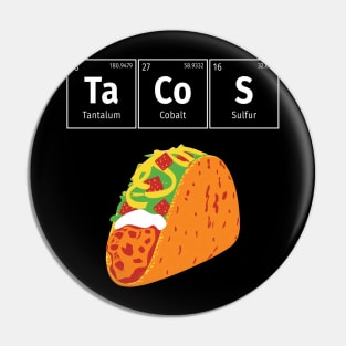 Mexican Tacos Periodic Table Elements Funny Science Pin