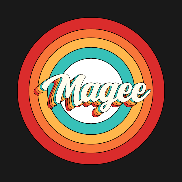 Magee Name Shirt Vintage Magee Circle by Nikkyta