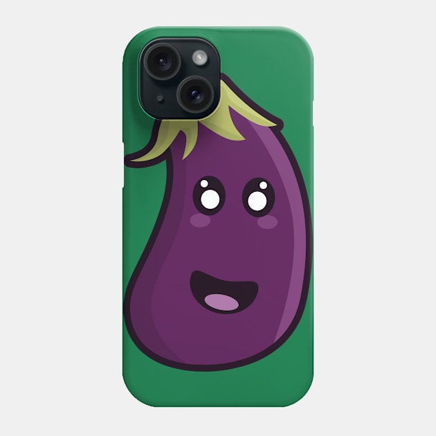 Kawaii Eggplant Phone Case by KawaiiNir