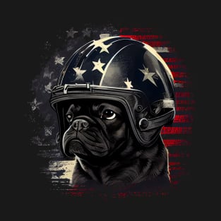 Pug as football player four T-Shirt