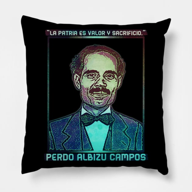 Pedro Albizu Campos Pillow by SoLunAgua