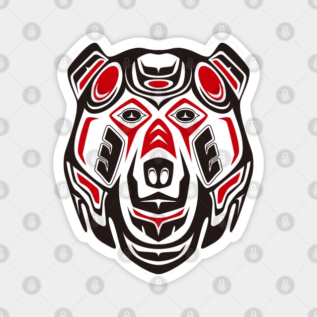 Haida style grizzly Magnet by TurkeysDesign