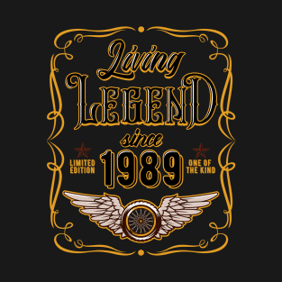 31st Birthday Gift For Men Women Living Legend Since 1989 T-Shirt